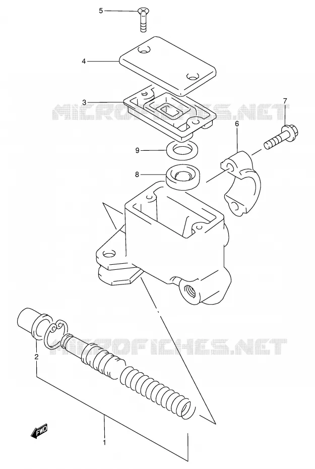 FRONT HOOFDREMCILINDER Suzuki MOTO 800 DR 1997  DR800SV(E4)
