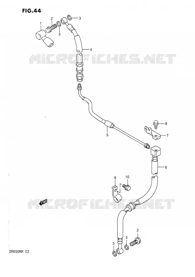 FRONT REMSLANG Suzuki MOTO 650 DR 1990  DR650RL(E2)