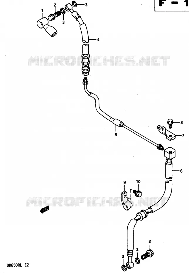 FRONT REMSLANG Suzuki MOTO 650 DR 1990  DR650RUL(L)