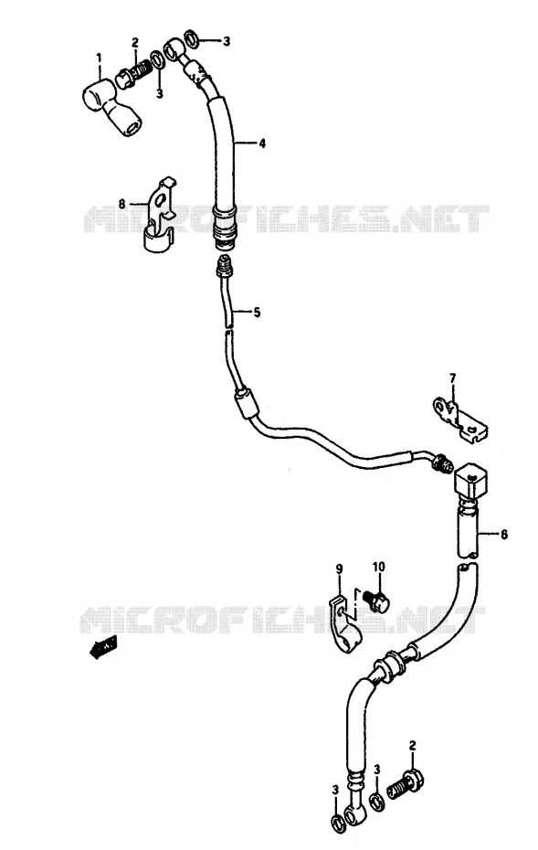 FRONT REMSLANG Suzuki MOTO 650 DR 1991  DR650RSM(L/M)