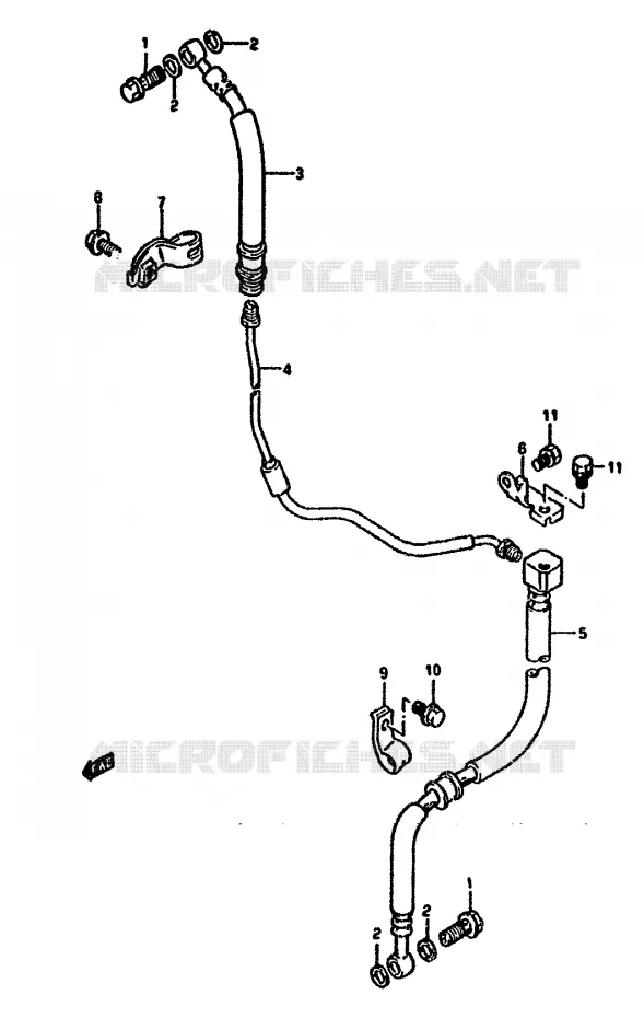 FRONT REMSLANG Suzuki MOTO 650 DR 1992  DR650RN(N/P/R)