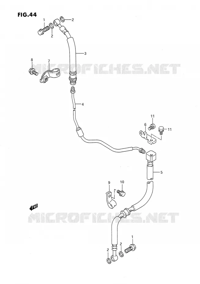 FRONT REMSLANG Suzuki MOTO 650 DR 1992  DR650RUN(E4)