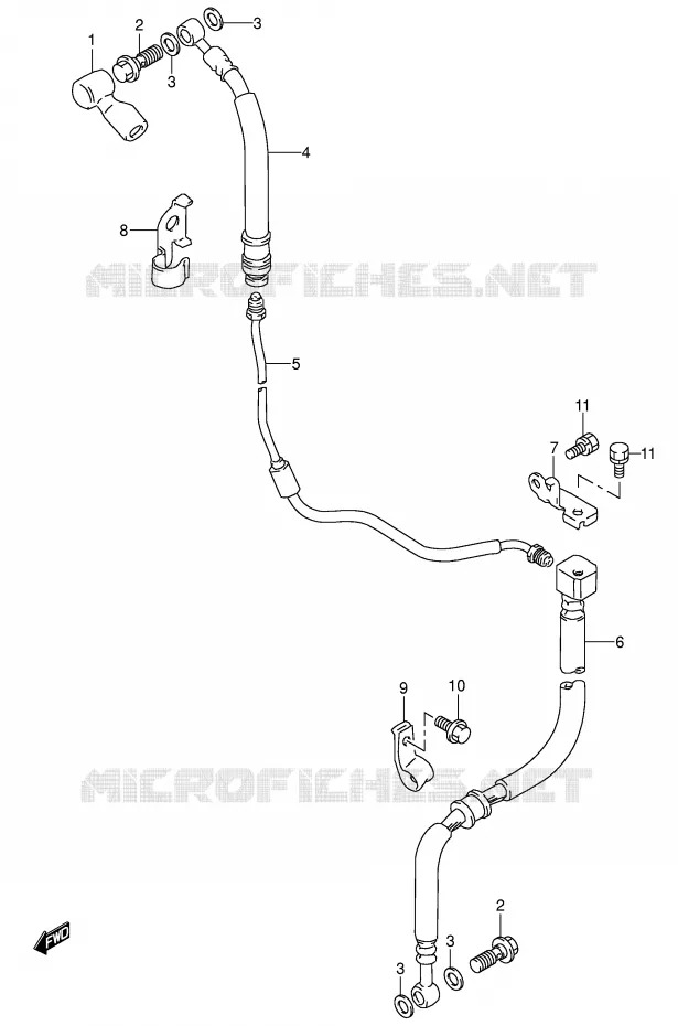 FRONT REMSLANG Suzuki MOTO 650 DR 1993  DR650RSEUP(E4)