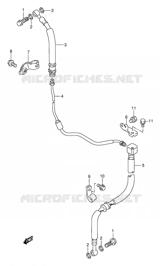 FRONT REMSLANG Suzuki MOTO 650 DR 1995  DR650RES(E2)