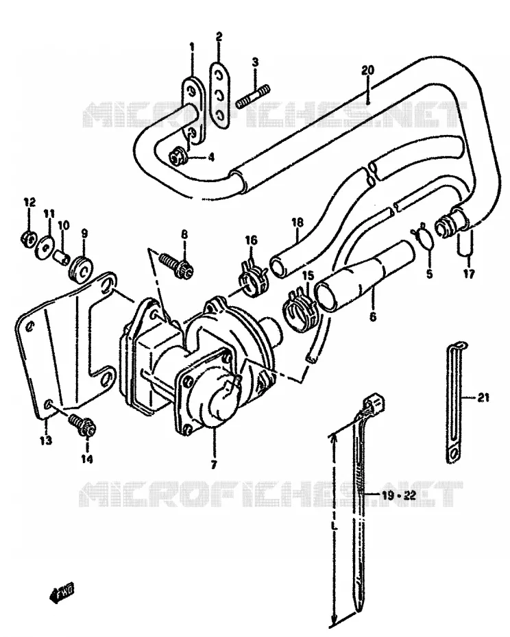 FUEL EVAP SYSTEM (DR350SHN/SHP E18) Suzuki MOTO 350 DR 1990  DR350SL(L/M/N/P/R)
