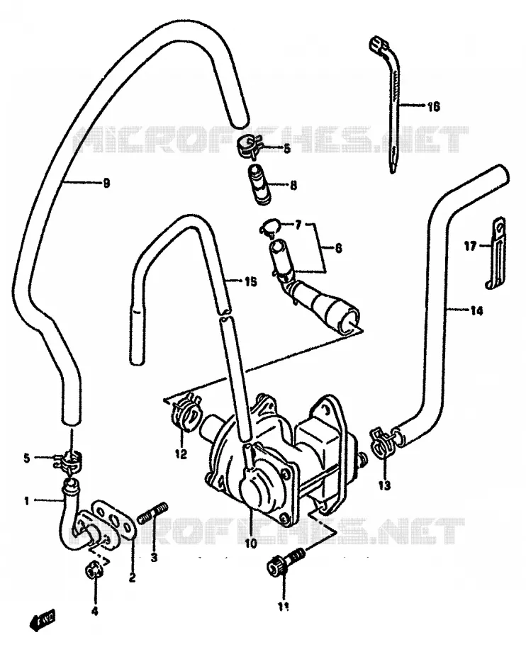 FUEL EVAP SYSTEM (E18) Suzuki MOTO 650 DR 1994  DR650RR(N/P/R)