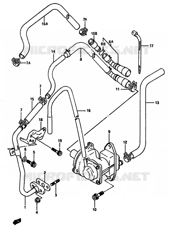 FUEL EVAP SYSTEM (E18,E39) Suzuki MOTO 650 DR 1991  DR650RSUM(L/M)
