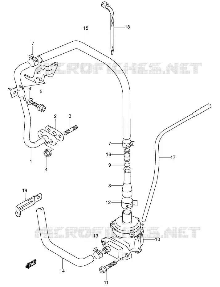 FUEL EVAP SYSTEM (E18,E39) Suzuki MOTO 650 DR 1995  DR650RSES(E4)