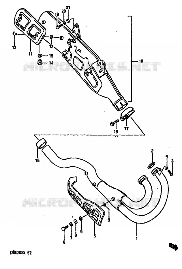 GELUIDDEMPER (MODELE G/H/J) Suzuki MOTO 600 DR 1987  DR600RH(E2)