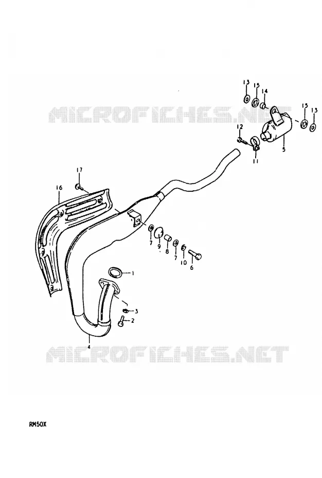GELUIDDEMPER (RM50C) Suzuki MOTO 50 RM 1978  RM50C(C/N/T/X)