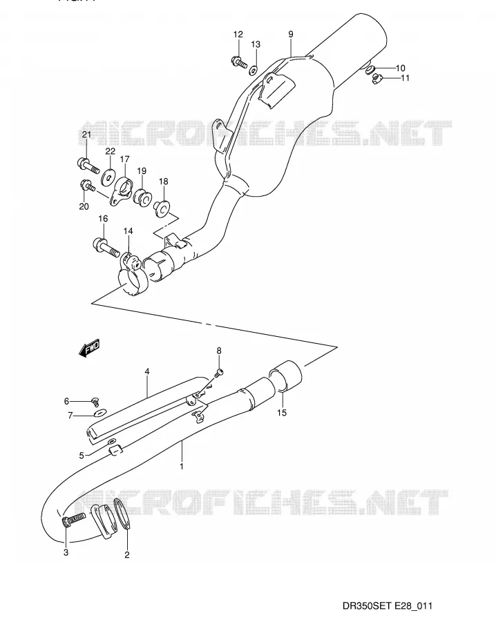 GELUIDDEMPER Suzuki MOTO 350 DR 1991  DR350SM(E28)