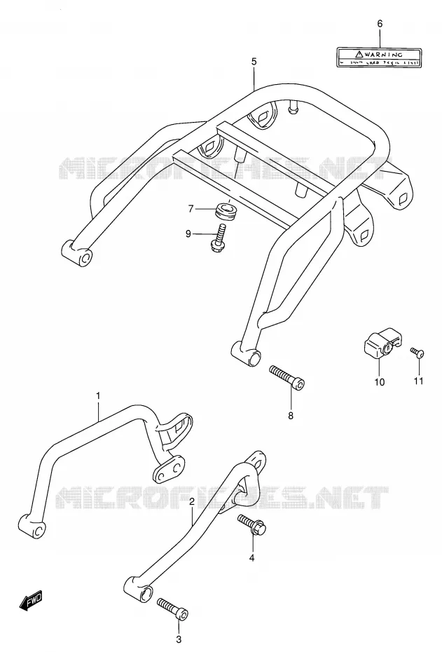 HANDGREEP - CARRIER (MODELE Y) Suzuki MOTO 650 DR 1998  DR650SEUW(E4)