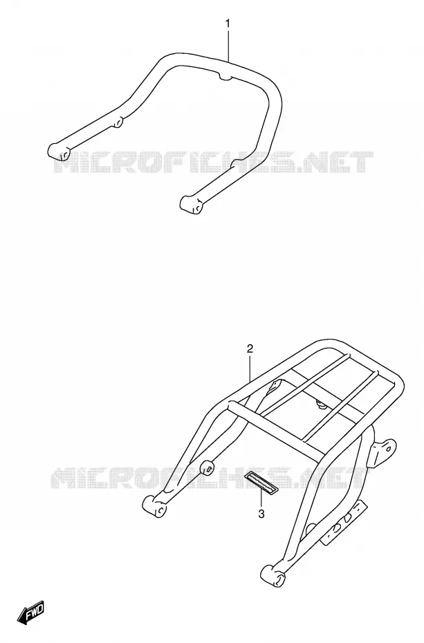 HANDGREEP - CARRIER Suzuki MOTO 350 DR 1990  DR350L(E1)