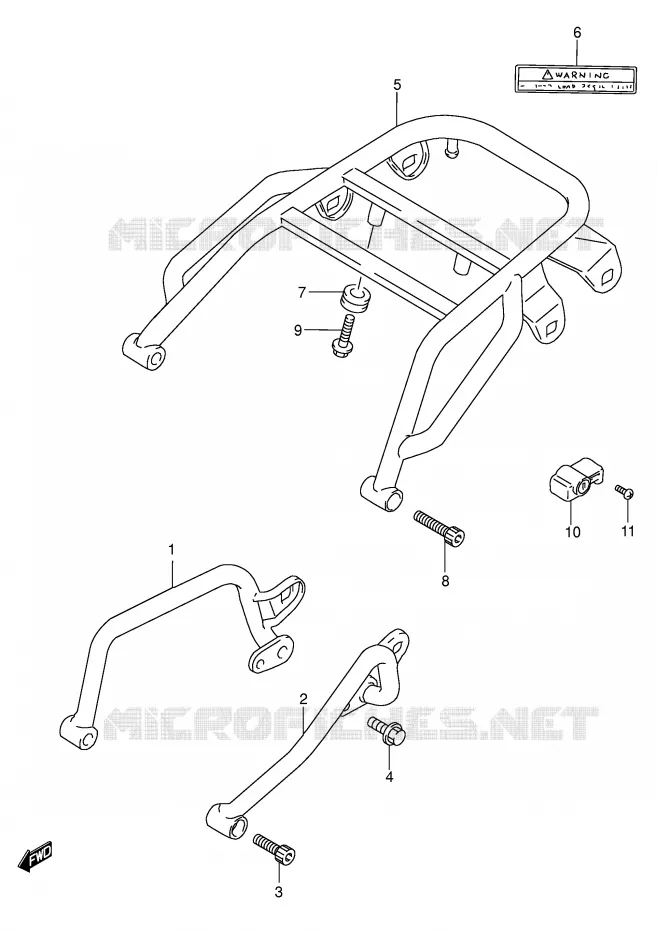 HANDGREEP - CARRIER Suzuki MOTO 650 DR 2003  DR650SEK3(E3/E28)