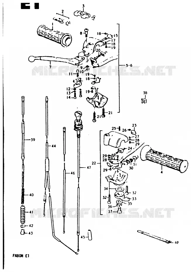 HANDGREEP - SCHAKELAARS Suzuki SCOOTER 80 FR 1981  FR80N(M/B/N)