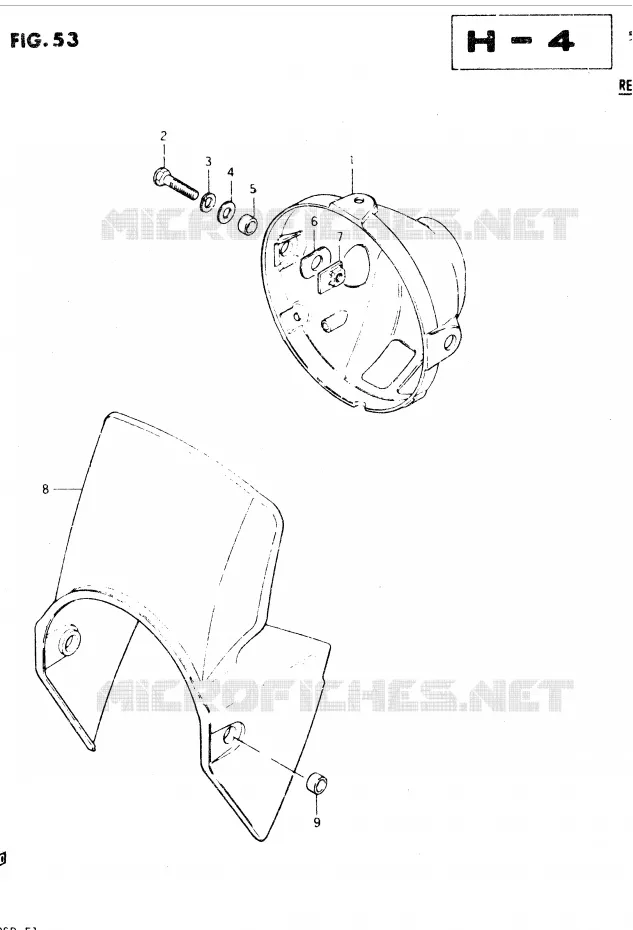 HEADLIGHT BOWL Suzuki MOTO 250 DR 1982  DR250SZ/D(E1)