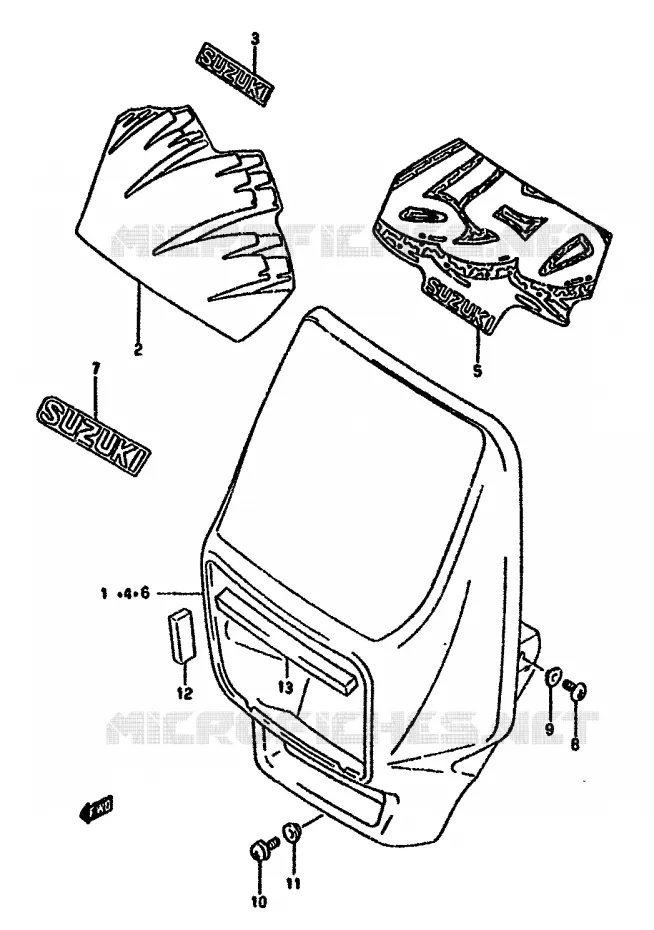 HEADLIGHT BOWL Suzuki MOTO 650 DR 1993  DR650RUP(N/P/R)