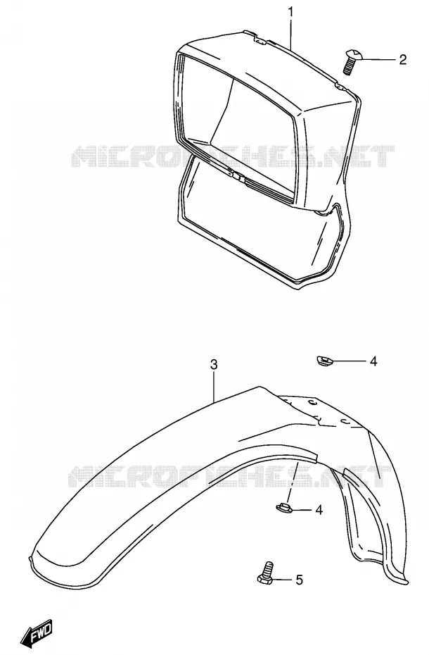 HEADLIGHT BOWL Suzuki MOTO 80 DS 2000  DS80Y(E3/E28)