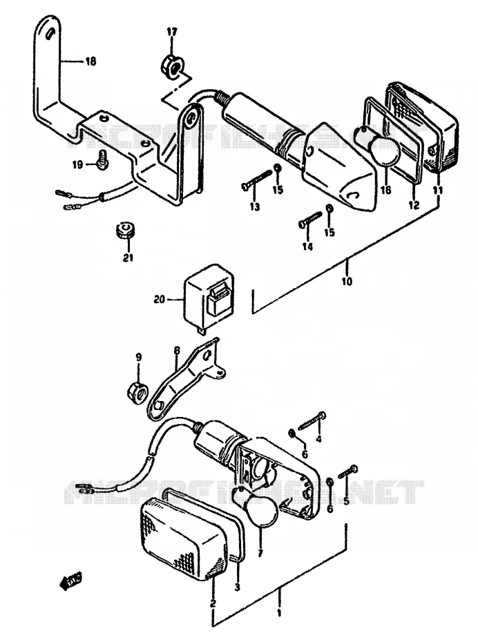 INDICATOREN (MODELE N/P) Suzuki MOTO 650 DR 1994  DR650RUR(N/P/R)