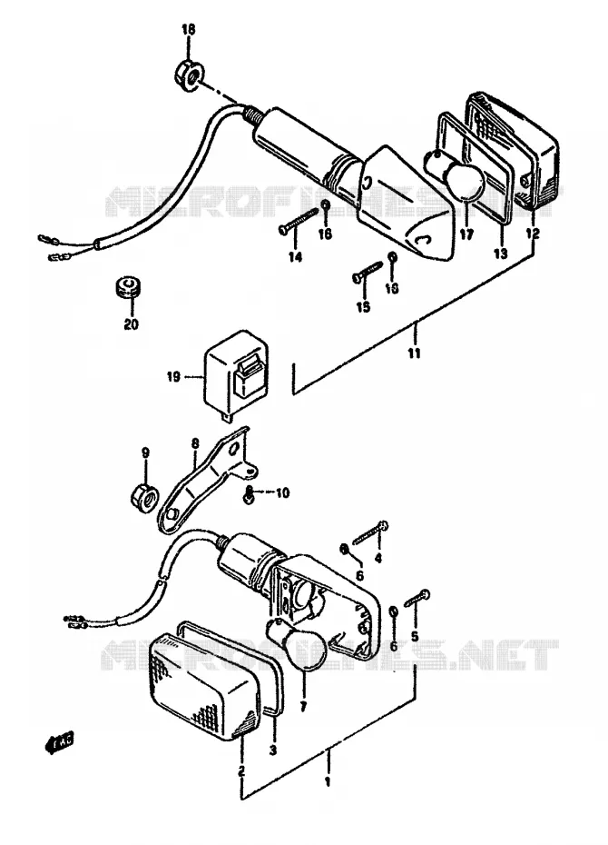INDICATOREN (MODELE R) Suzuki MOTO 650 DR 1992  DR650RUN(N/P/R)