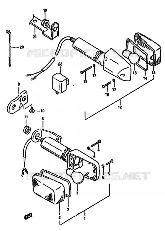 INDICATOREN Suzuki MOTO 350 DR 1994  DR350SR(L/M/N/P/R)