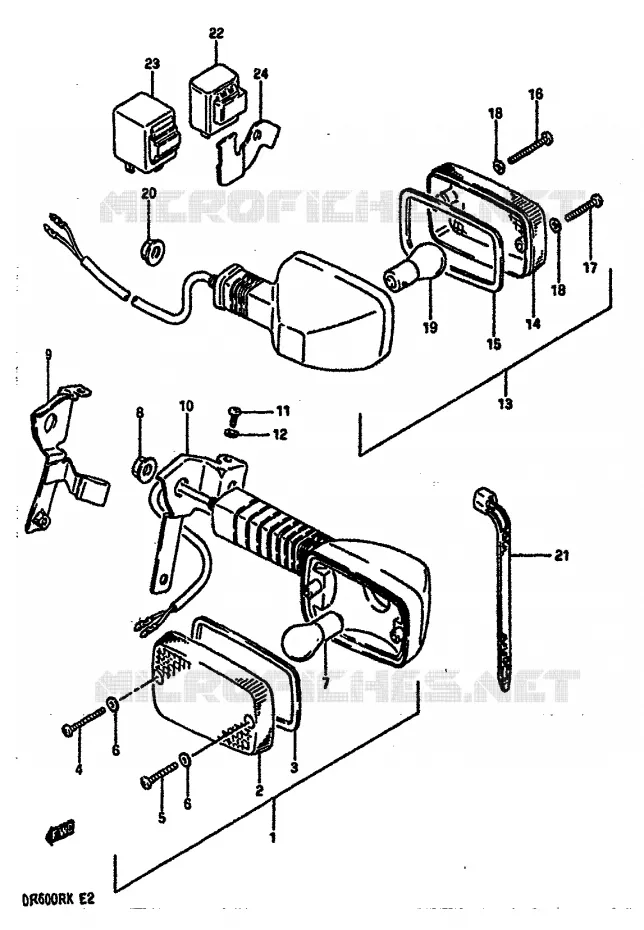 INDICATOREN Suzuki MOTO 600 DR 1986  DR600RG(E2)