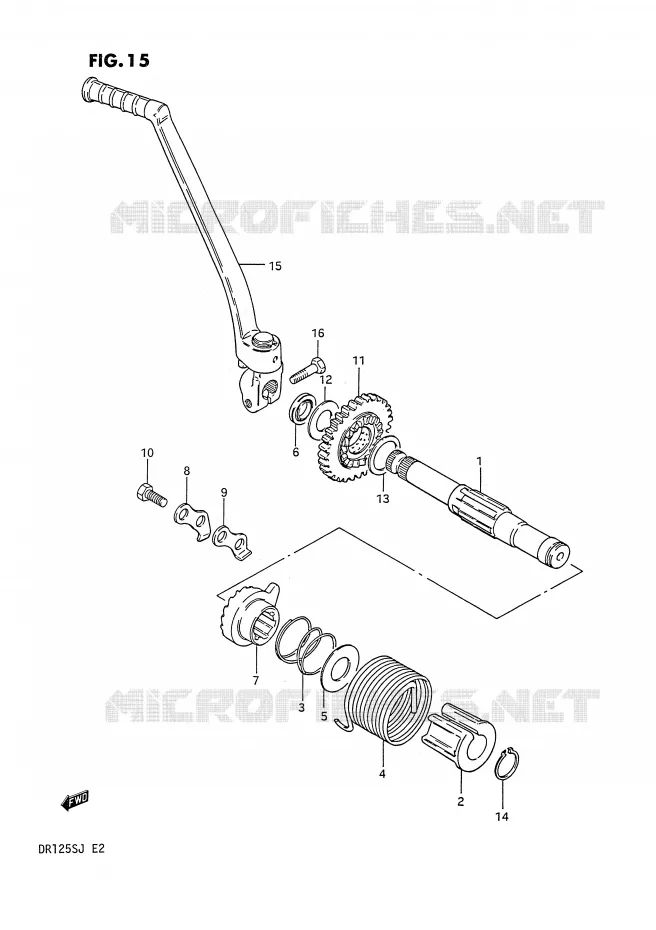 KICKSTARTER Suzuki MOTO 125 DR 1987  DR125SH(E2)