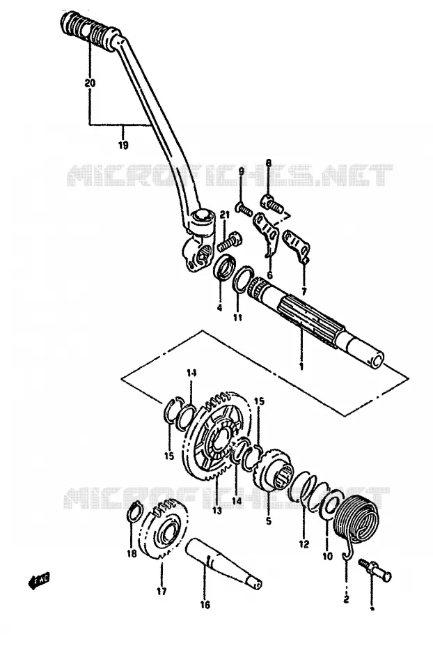 KICKSTARTER Suzuki MOTO 650 DR 1992  DR650RN(N/P/R)