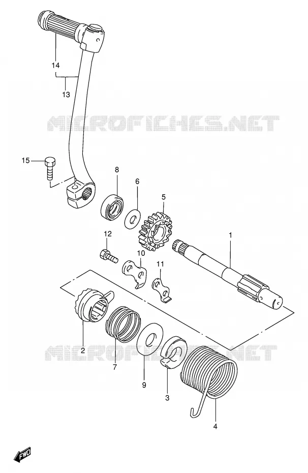 KICKSTARTER Suzuki SCOOTER 100 FB 1997  FB100DV(E71)