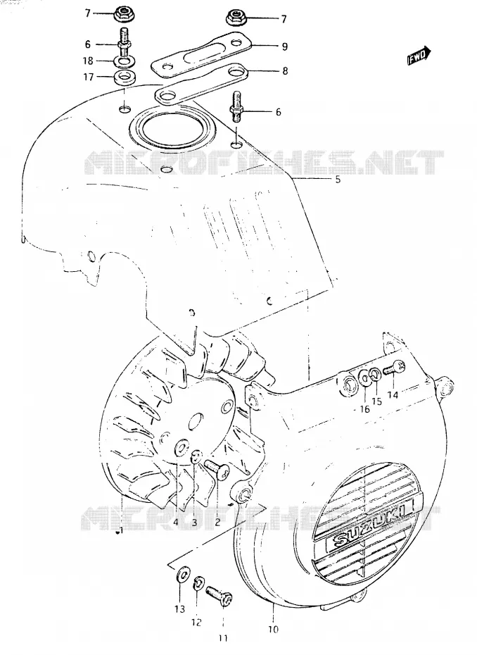 KOELVENTILATOR Suzuki SCOOTER 50 CL 1983  CL50D(D)
