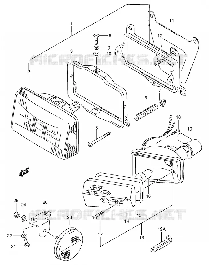 KOPLAMP - INDICATOREN Suzuki SCOOTER 50 AE 1995  AE50RS(E28)