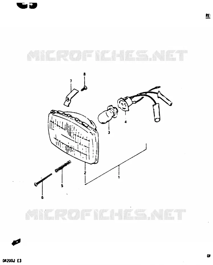KOPLAMP Suzuki MOTO 200 DR 1986  DR200G(G/H/J)