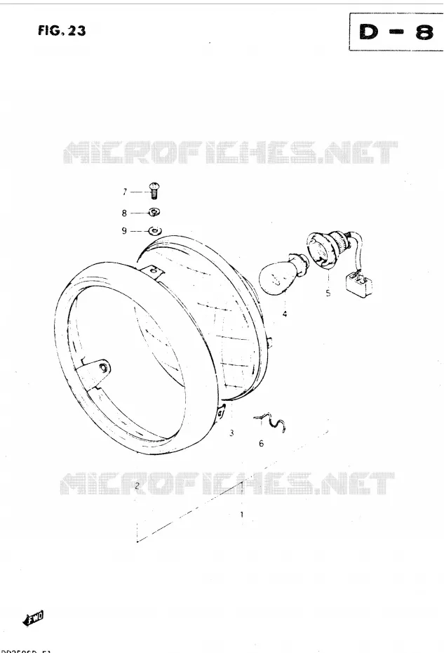 KOPLAMP Suzuki MOTO 250 DR 1983  DR250SD(E1)