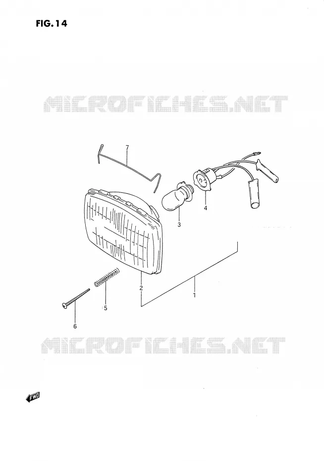 KOPLAMP Suzuki MOTO 80 DS 1987  DS80H(E24)
