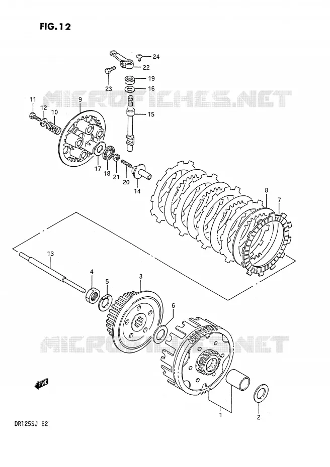 KOPPELING Suzuki MOTO 125 DR 1988  DR125SJ(E2)