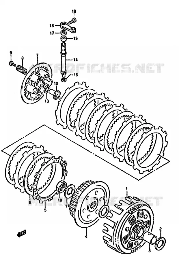 KOPPELING Suzuki MOTO 350 DR 1992  DR350SHN(L/M/N/P/R)