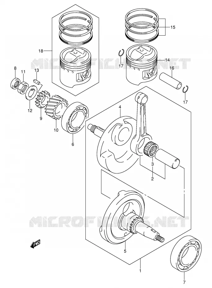 KRUKAS Suzuki MOTO 125 DR-Z 2003  DR-Z125LK3(E3/E28)