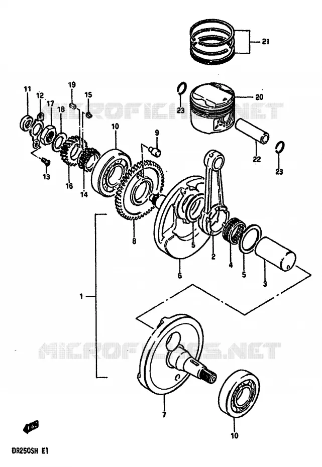 KRUKAS Suzuki MOTO 250 DR 1985  DR250SF(E/F/G/H)