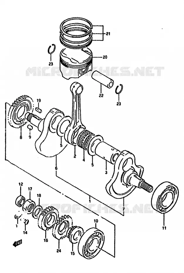 KRUKAS Suzuki MOTO 350 DR 1992  DR350SN(L/M/N/P/R)