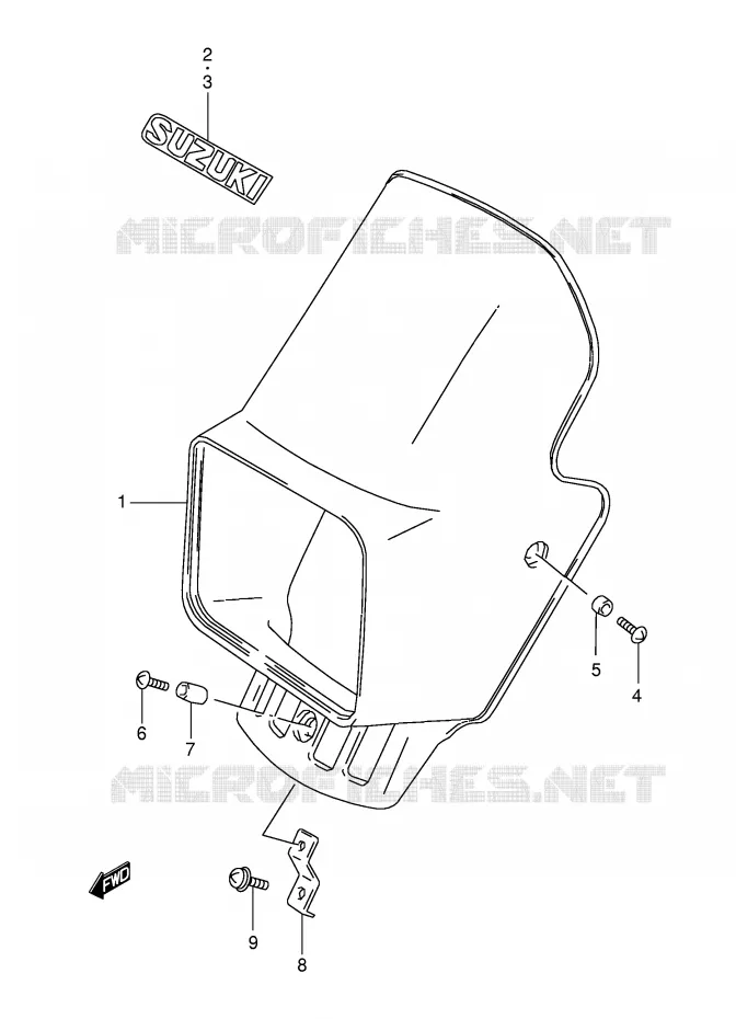 KUIPJE (MODELE V/W/X) Suzuki MOTO 350 DR 1995  DR350SES(E2)