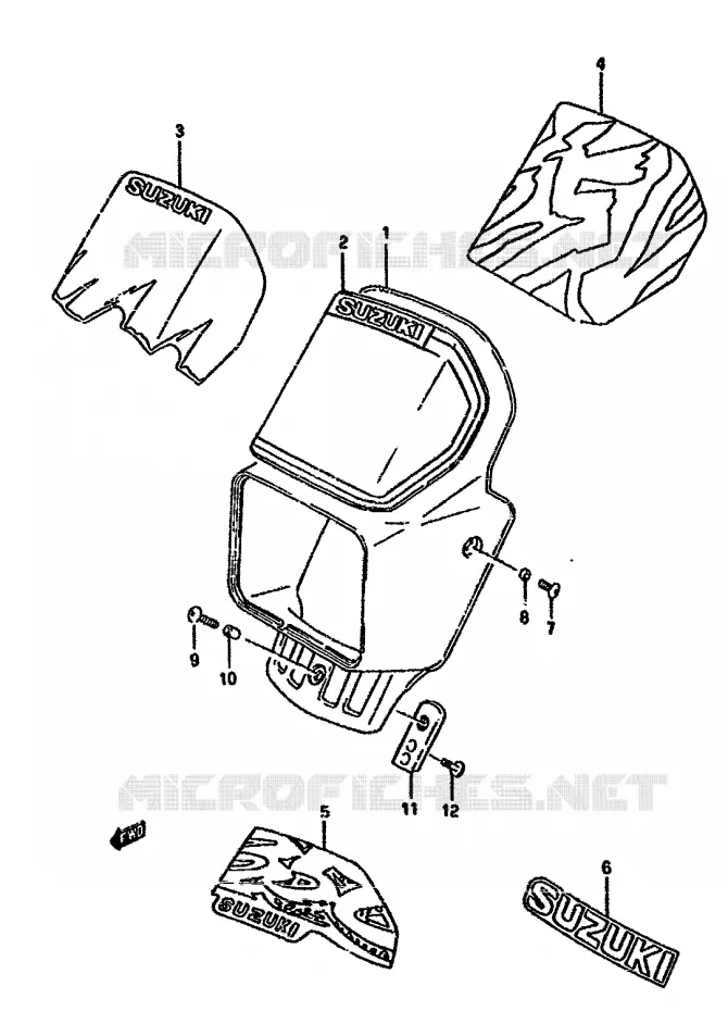 KUIPJE Suzuki MOTO 350 DR 1993  DR350SHP(L/M/N/P/R)
