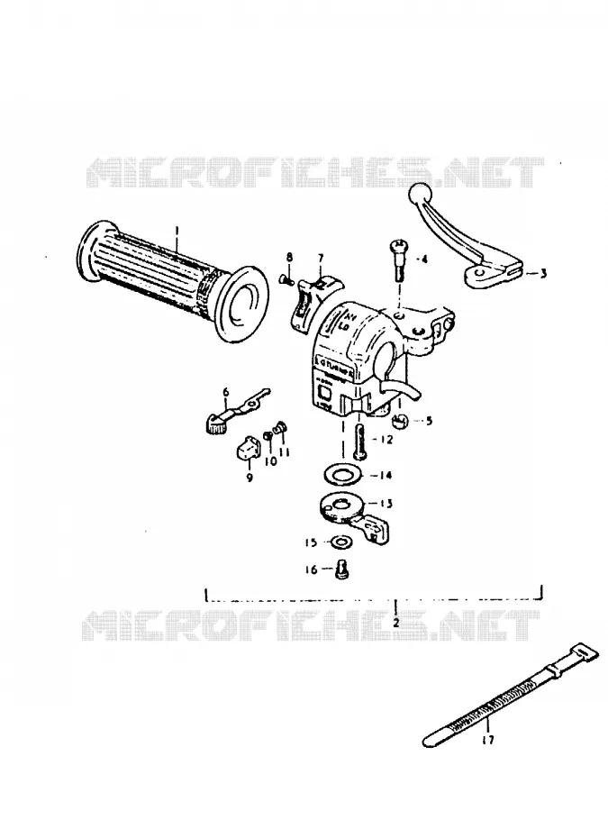 LEFT HANDVAT - SWITCH Suzuki SCOOTER 50 FZ 1992  FZ50N