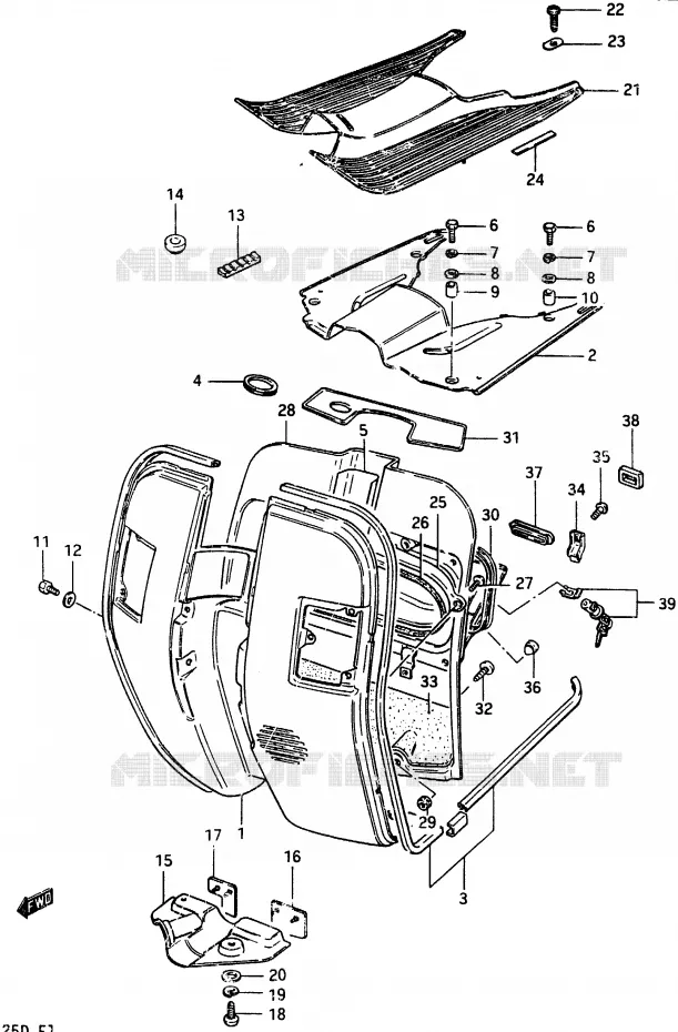 LEG SHIELD Suzuki SCOOTER 125 CS 1983  CS125D