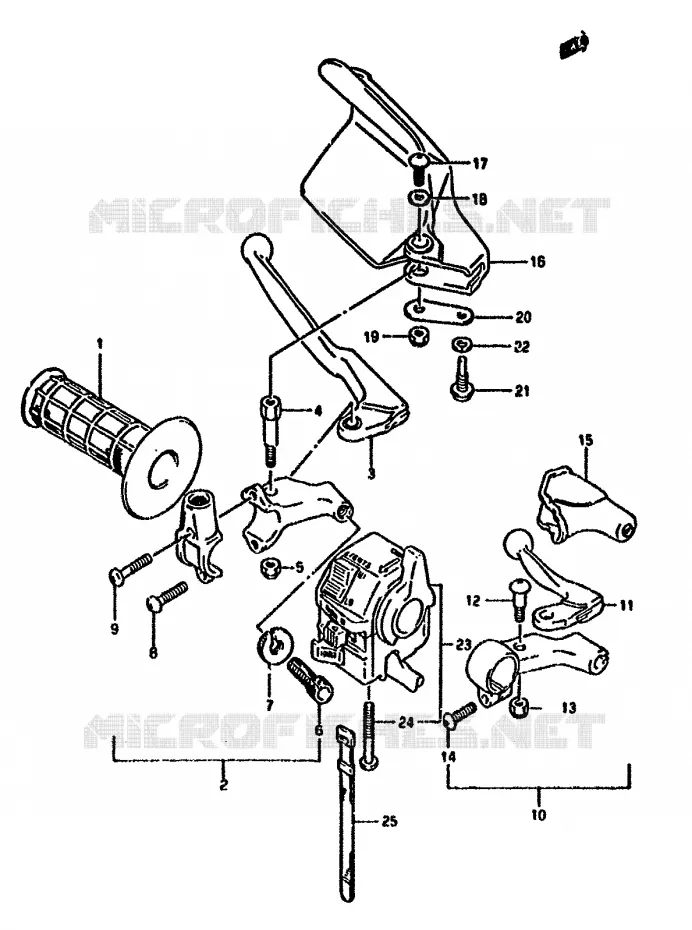 LINKER HANDGREEP Suzuki MOTO 650 DR 1994  DR650RUR(N/P/R)