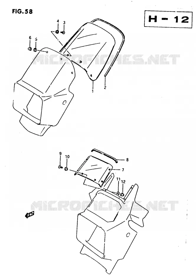 METER VISOR (DR500RG/RH) Suzuki MOTO 500 DR 1987  DR500RH(G/H/J)