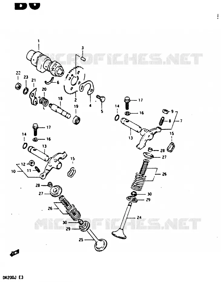 NOKKENAS - VALVES Suzuki MOTO 200 DR 1986  DR200G(G/H/J)