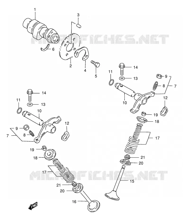 NOKKENAS - VALVES Suzuki MOTO 200 DR 1998  DR200SEW(E24)
