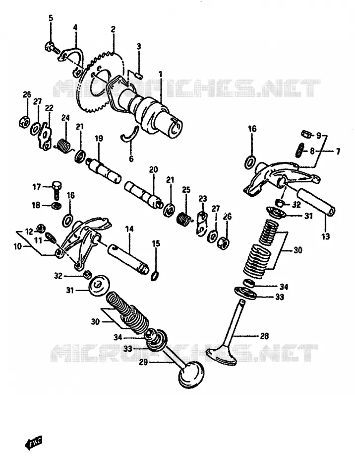 NOKKENAS - VALVES Suzuki MOTO 600 DR 1989  DR600SUK(E2)