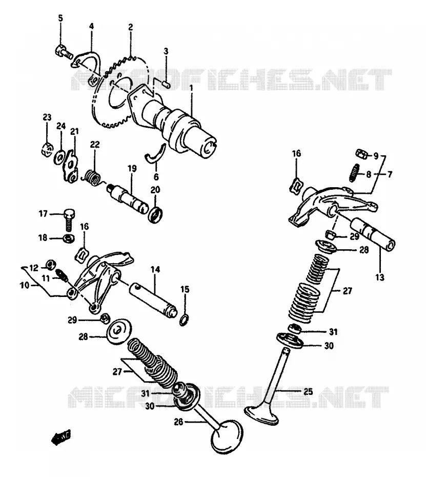 NOKKENAS - VALVES Suzuki MOTO 650 DR 1990  DR650SL(L/M)