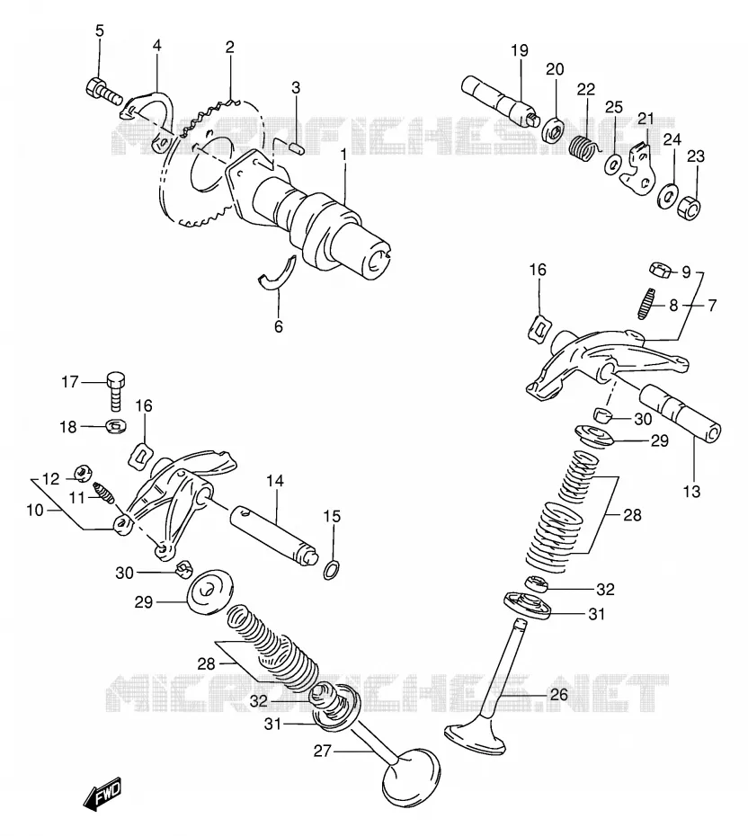 NOKKENAS - VALVES Suzuki MOTO 650 DR 1995  DR650REUS(E2)